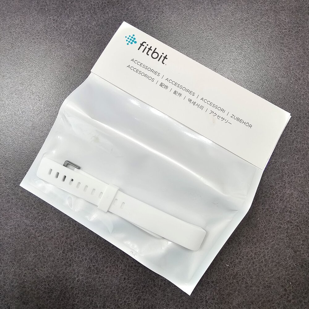 White Fitbit Band for Fitbit Inspire HR Smartwatch FB169ABWTL, New in Package